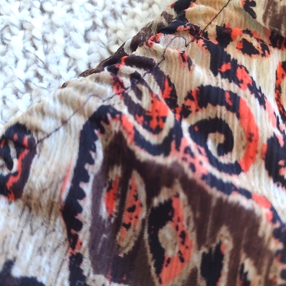 East 5th Coral and brown skirt - Picture 7 of 7